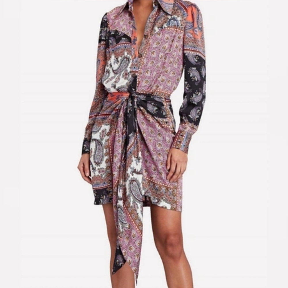 𝅺petersyn Agnes Paisley Print Shirt Dress NWT